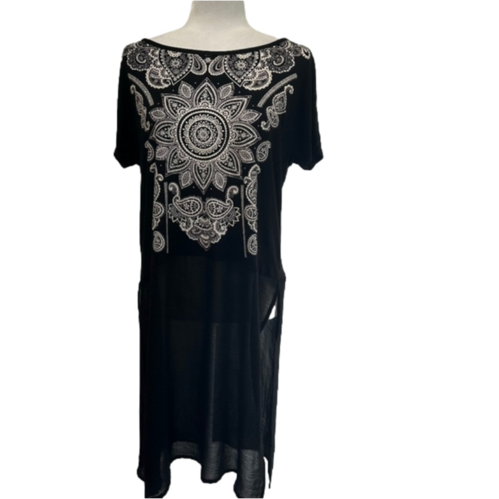 Hannah Long Tunic Top Size Large EUC